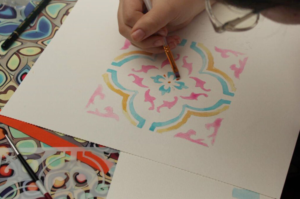 Taller de Mosaico en Acuarela
