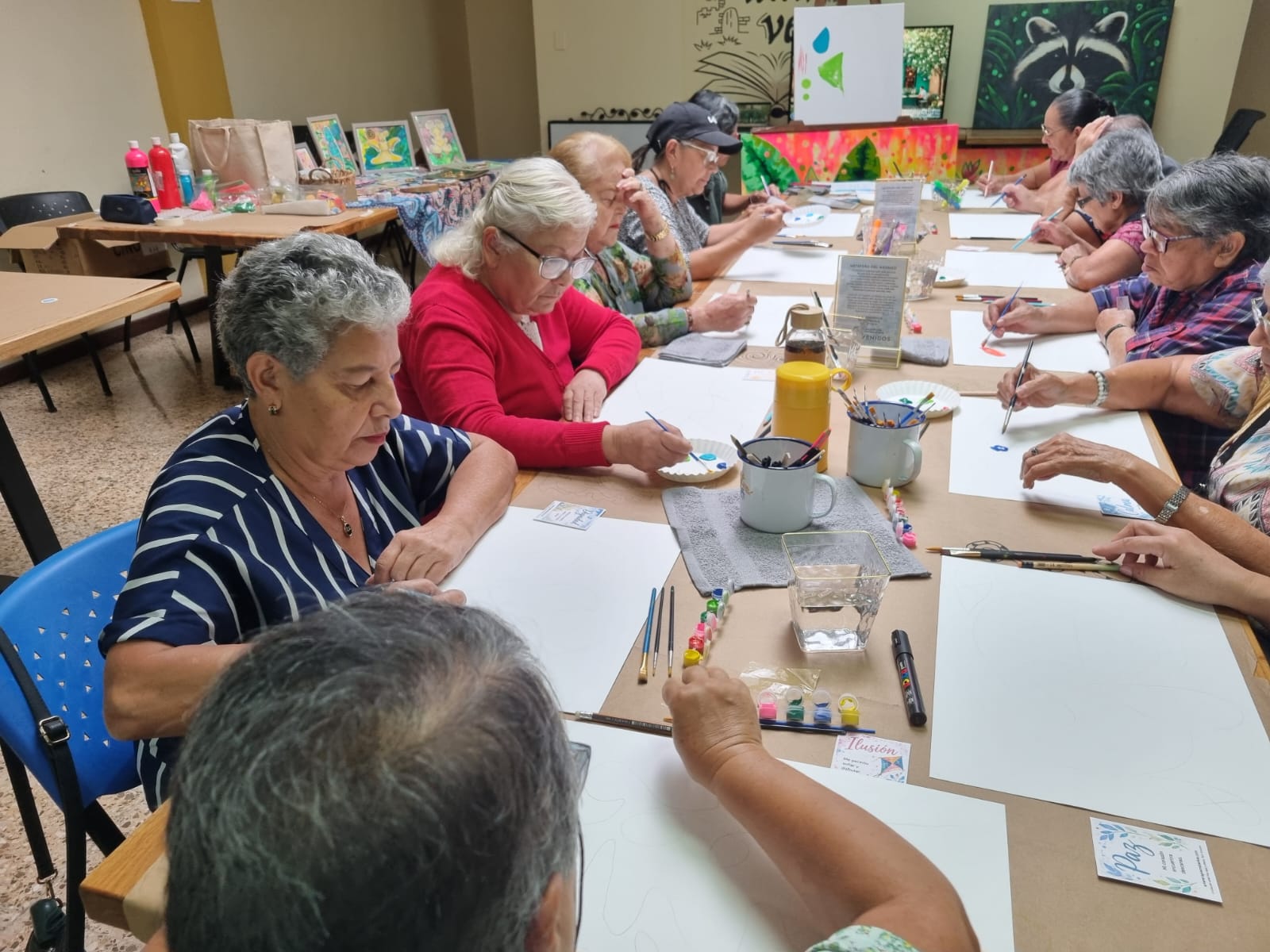 Vista del encuentro grupal Mi camino mi color realizado en la Biblioteca Pública de Montes de Oca